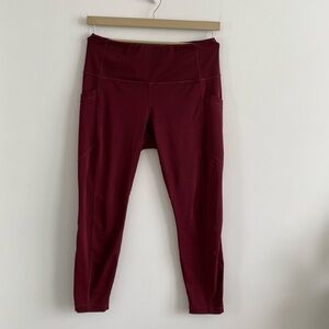 90 Degree By Reflex Maroon Leggings